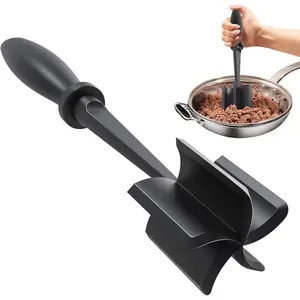 Meat  for Ground Beef - Heat Resistant Ground Beef Smasher for Hamburger Meat - Nylon Hamburger  Utensil - Potato Masher-Professional Multifunctional Heat Resistant - Easily Mix and Chop