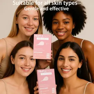 Water Gel Acne Patches, Hydrocolloid Acne Patch, 200 Pieces Deep Cleaning Acne Stickers, Effective Coverage, Skin Care Gift for Men and Women, Valentine's Day Present