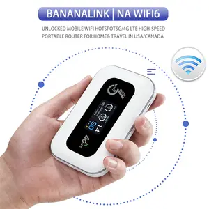 4G LTE Portable WiFi6 Hotspot Router with SIM Card Slot Offering Fast Internet Up to 286Mbps and LED Digital Display Compact Lightweight Device Perfect for Travel Vacation Road Trips Outdoor Adventures College Campus and Work From Anywhere