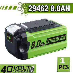 40V 8.0Ah Li-ion Battery 29462 Replacement for Greenworks Battery 40V with LED Indicator Light 29252 20202 22262 25312 25322 20642 22272 27062 21242