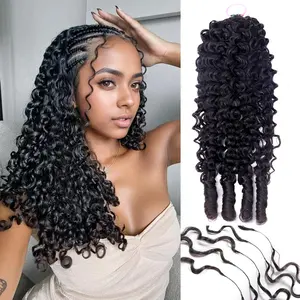 [New In] Bling Hair Crochet Human Hair For Miracle Knots Burmese Curly Human Hair Feather Kinky Curly Crochet Human Hair For Miracle Knots Pre-Separated 50g/Pack 4 to 5 Bundles Recommended for a Full Head #SummerVibes