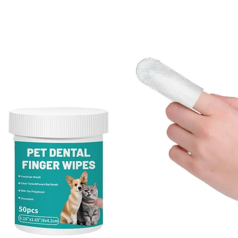 Pet Dental Finger Wipes and Teeth Cleaning Pen Kit, Puppy Toothbrush, Disposable Dog Toothbrush Wipes for Plaque & Tartar Removal, Fresh Breath Canine Oral Care Cleaning Combo for Cats Dogs, Puppy Tooth Brushing Kit