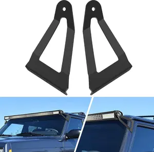 Nilight 2PCS 50-in Curved LED Light Bar Brackets with Rivet Nuts, Secure Mounting, Snap Installation for Upper Windshield Roof Cab of 1984-2001 Cherokee XJ, 1986-1992 Comanche MJ