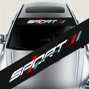 Car Front Windshield Sticker, Sport Style Car Decal, Self-adhesive Sunshade Decoration, Outside Sunshade Car Window for BMW, Audi, Mercedes-Benz, Volkswagen, Ford Models