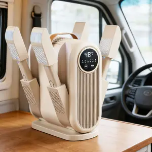 Us Plug Foldable Electric Shoe Dryer Machine, Timer Control, Dries Shoes and Boots, Portable Foot Warmer, Heater and Sock Drier for RV Travel Camping