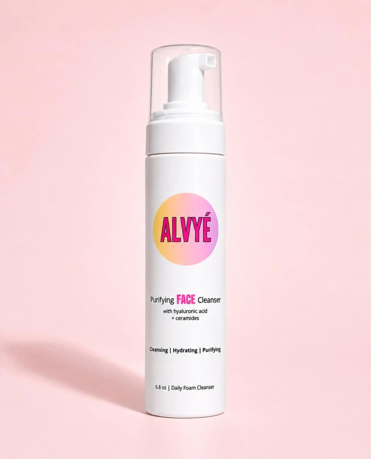 ALVYE Purifying Face Cleanser – Gentle Daily Foaming Facial Cleanser with Ceramides, Hyaluronic Acid for Hydrated, Healthy-Looking Skin
