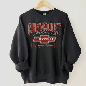 Chevrolet American Classic Sweatshirt, Vintage Chevy Racing Crewneck, Retro Car Lover Hoodie T-shirt, USA Mechanic Gift, Father’s Day Outfit for Men & Women