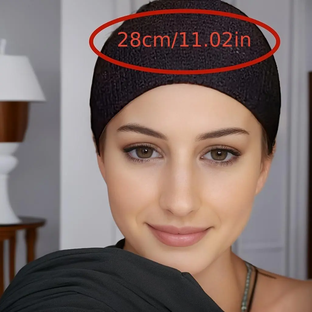 Sleek Design, Breathable Mesh Black Undercap for Women - Elastic, Lightweight & Portable | Fashionable Polyester Hair Cap