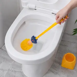 Human Figure Design Toilet Bowl Brush, Wacky Broom Head Bathroom Gadget - Fun Cleaning Tool, Gag Gift for Friends