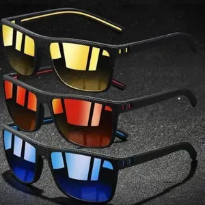 Unisex 3-Pack Retro Plaid Square Sunglasses - UV400 Protection Polarized Tinted Lenses, Lightweight Double Bridge Frames, Modern Trendy Stylish Square Frames Sunglasses for Travel, Sports, Modern Trendy Sunglasses