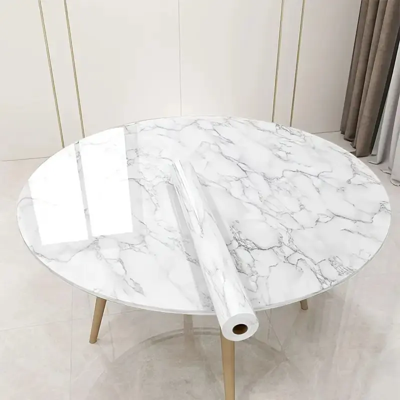 Self-Adhesive Fantasy Marble Vinyl Contact Paper - 23.62x393.70in Roll, Reusable, Waterproof, Smoke-Proof, Heat-Insulation, Easy-to-Match, Peel-and-Stick for Kitchen/Bathroom DIY Countertop & Wall Decor