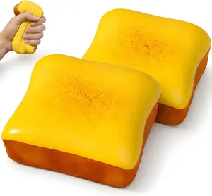 Bread Squishy,Slow Rising Squishy,Butter Squishys,Squishys Bread with Butter Scent, Soft Sticky Toast Squishies Toy, Stress Relief Fidget for Focus,Party Favor Gift