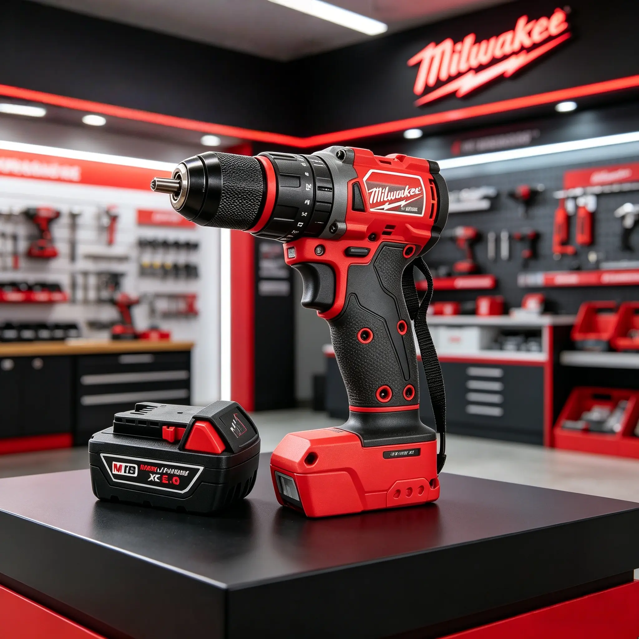 Brushless Rechargeable Electric Screwdriver Set, MILWAUKEE Style Impact Hand Drill 110V, Lightweight Portable Dual-Purpose Drill for Home Woodworking Maintenance nut-busting torque