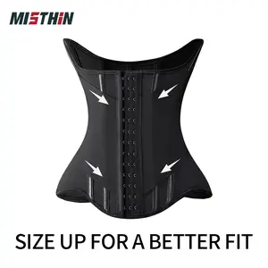 MISTHIN Women's Plus Size High Waist Faja Shapewear for Women - Double-Wrap Strong Waist Trainer, Tight-Fit Corset Hourglass Shapewear Bodysuit, Polyester Blend; Note: Prolonged wear may cause slight discomfort for certain skin types with no health risks