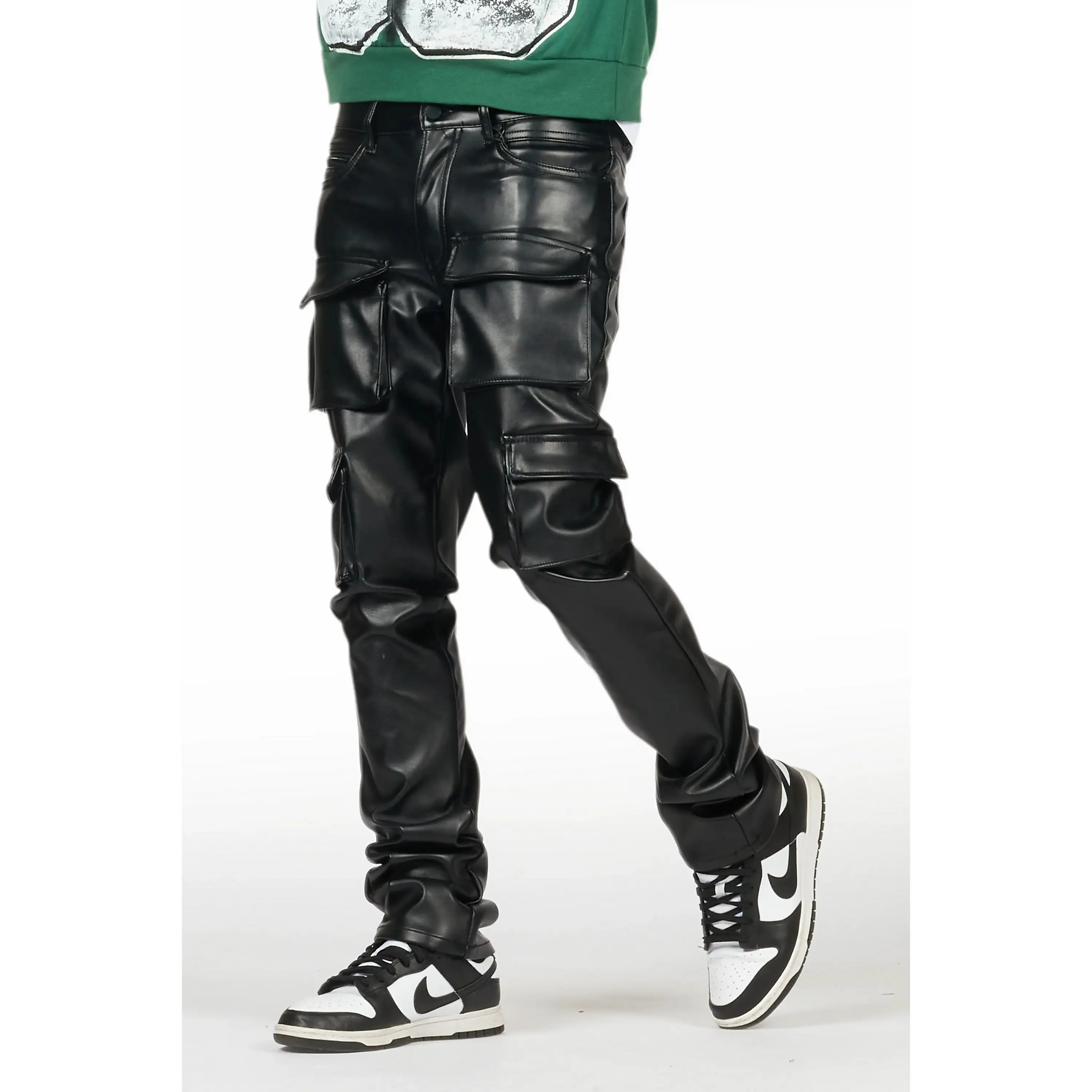 Kap Black Skinny Faux Leather Fit Jean