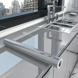 Roll 1-elegant plain glossy marble touch paper-waterproof, easy to peel off and paste-perfect for kitchen countertops, bathroom upgrades and Living Room-durable self-adhesive film-Marble Backsplash Wallpaper-Marble Pattern Wallpaper