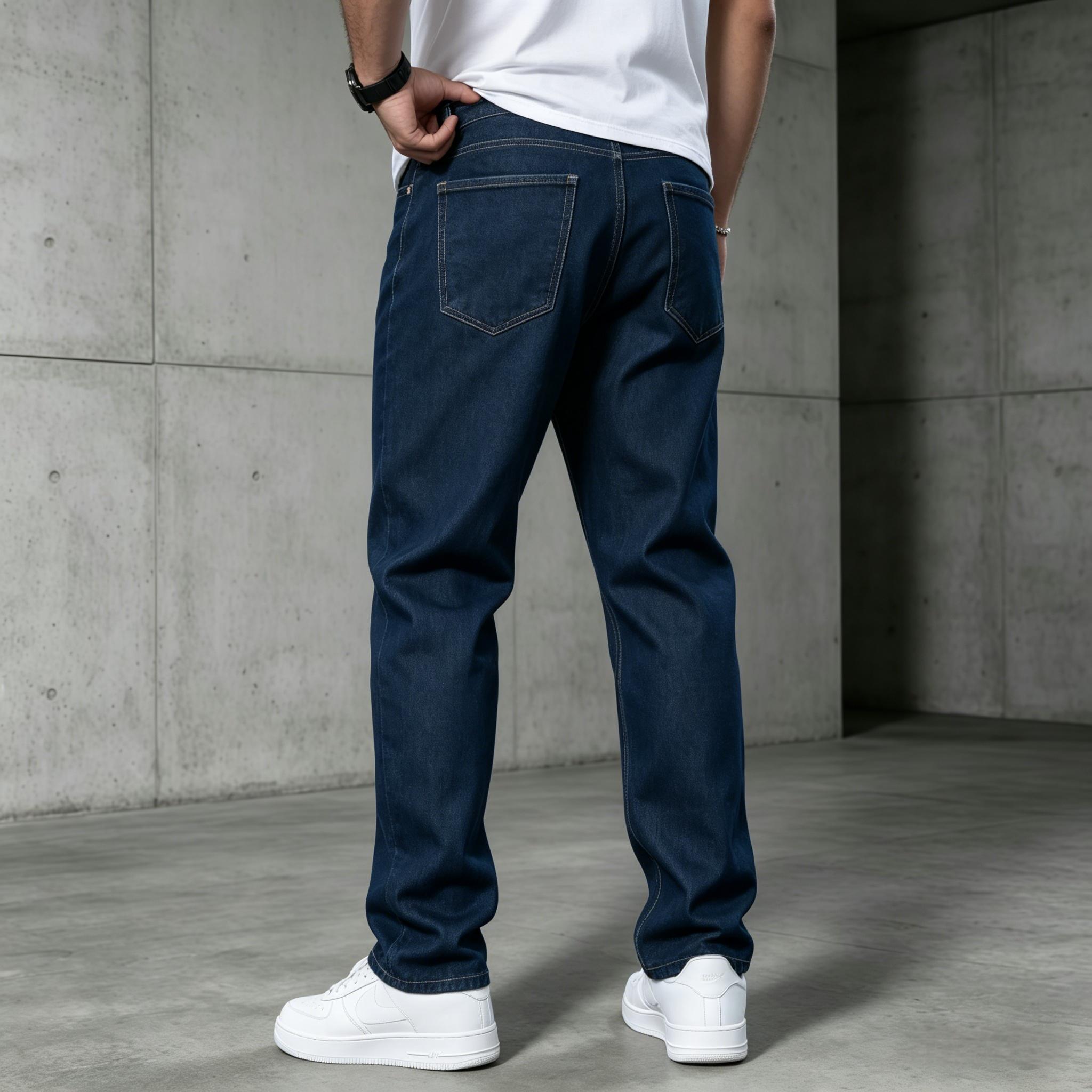 Baggy jeans men,jeans pants for men,Jeans Men's straight leg jeans, comfortable mid waist casual jeans, business comfortable fashionable versatile jeans Breathable Soft