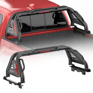 Universal Truck Bed Sport Roll Bar for Full Size & Mid Size Pickup Truck, Adjustable Chase Rack Stainless Steel Roll Bars Compatible with Tundra,Ford F-Series,Ram 1500/2500/3500,Silverado,Sierra,Titan