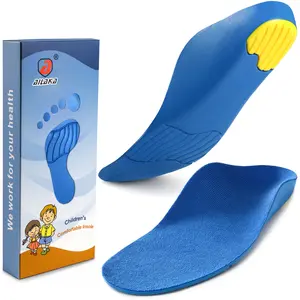 Ailaka kids arch support shoe insert - PU Foam Cushioning for Flat Feet, Plantar Fasciitis & Heel Pain Relief | Blue Color, Trim-to-Fit Design Shock Absorption Comfy, Footwear, Classic Orthopedic Insoles, Adjustable tiktokshopspringglowup