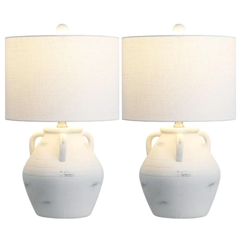 Altea 20.5" Rustic Coastal Pottery Jar LED Table Lamp