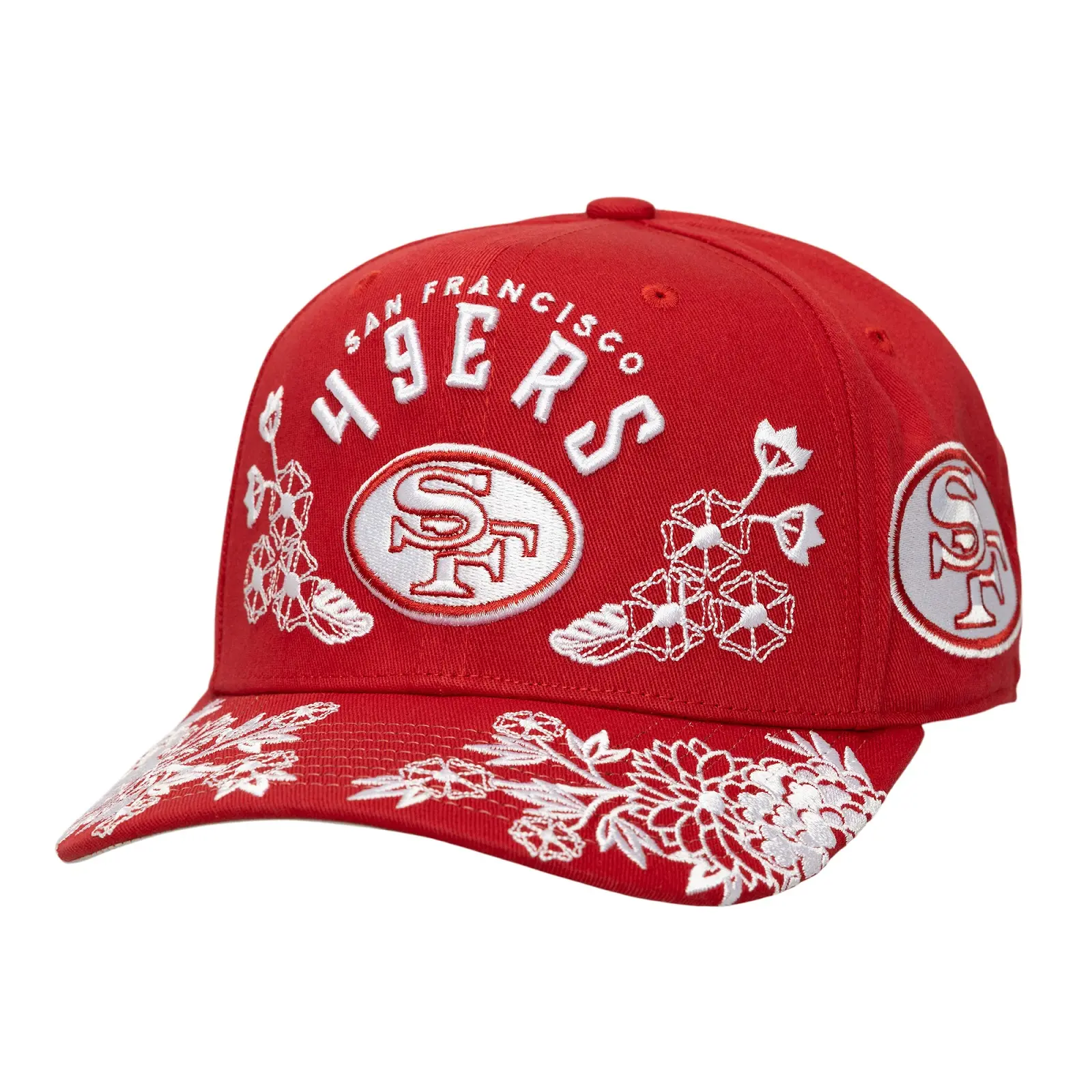 San Francisco 49ers Morning Haze Pro Crown Snapback Hat - Adjustable NFL Baseball Cap, Vintage 49ers Hat, Mitchell & Ness