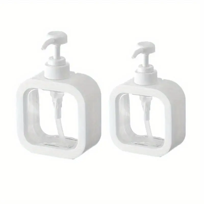 Soap Dispenser White Liquid Lotion Hand Pump Soap Dispenser Refillable Shampoo Bottle Plastic Hand Soap Dispenser Bathroom Accessory