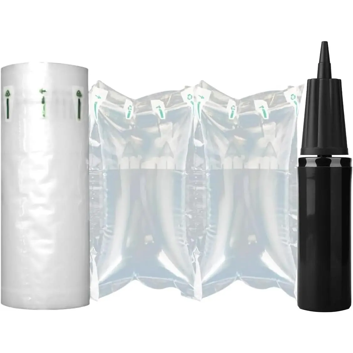 Inflatable Shipping Air Pillows with Manual Pump - 200 Count 3.54"x7.87" Lightweight Office Postal Supplies for Glassware,Books,Bottles - Cost-Effective & Eco-Friendly Cushioning Alternative to Packing Peanuts,None Stuffing Option