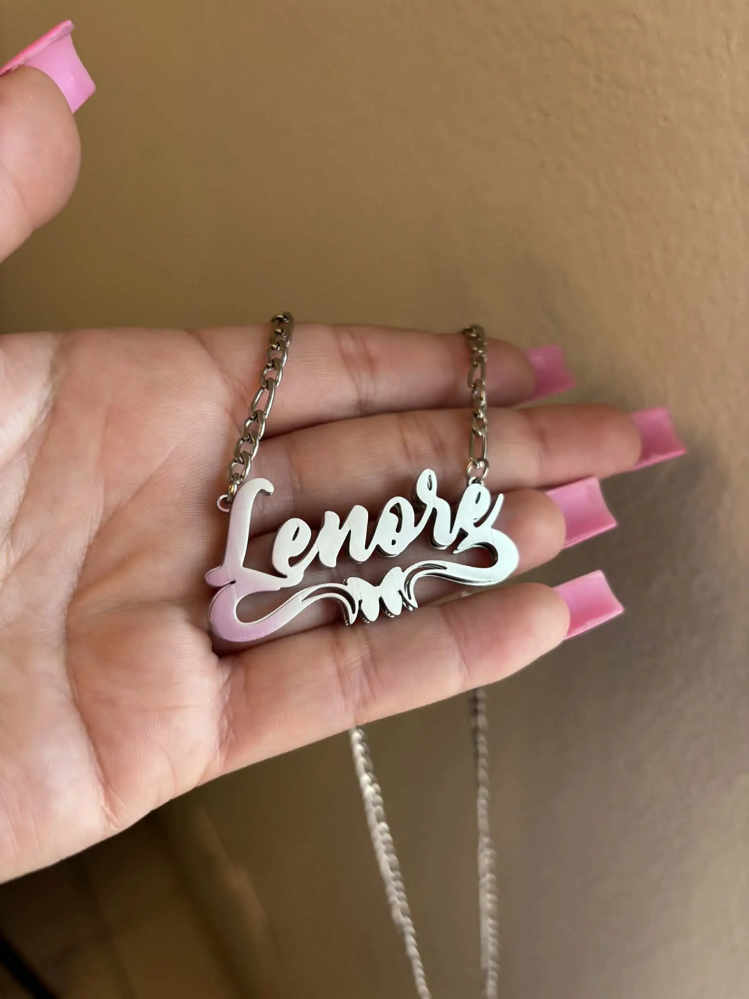 Custom Double Nameplate Butterfly Necklace