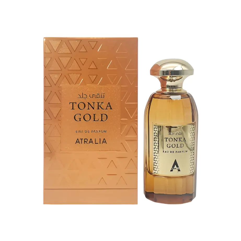 Atralia Tonka Gold Eau De Parfum (EDP) - 3.4 oz (100 ml) Unisex Fragrance with Warm Spice, Woody, and Vanilla Blend Notes