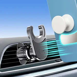 MCCHJoy 2X-Hold Magnetic Socket Car Mount - Stable, No-Spin Car Vent Phone Mount Compatible with PopSockets for Car - Fits All Phones All Sockets - AC Vent Hook