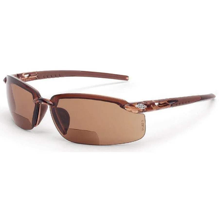 Crossfire ES5 Bifocal Safety Glasses Brown with HD Brown Lenses