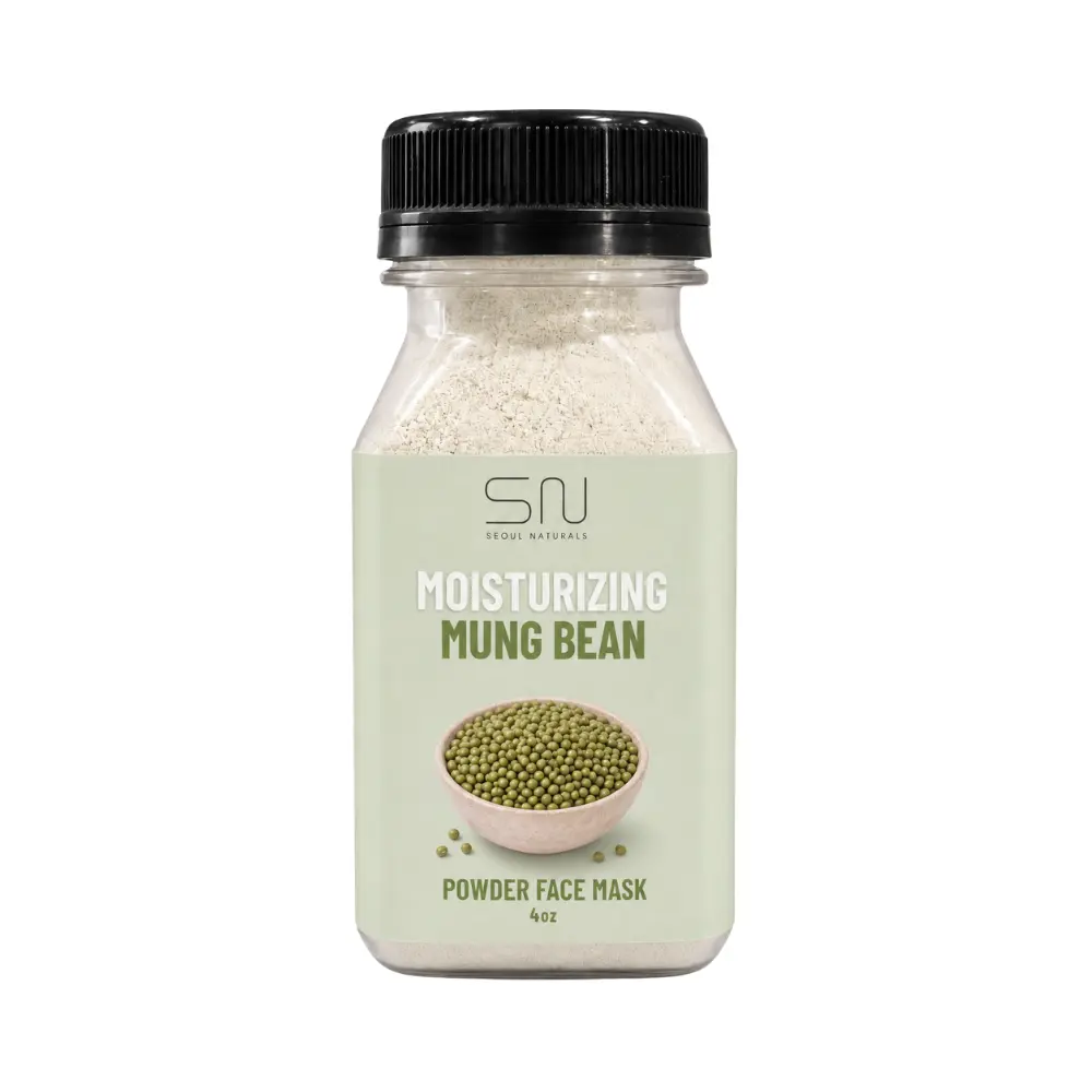 Seoul Naturals Mung Bean Face Mask Powder, 100% Natural Ingredients, K Beauty, 4fl oz
