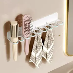 Plastic Clothes Hanger Organizer, No Drilling Wall Mount, Storage Rack for Underwear Socks Hats, Christmas Halloween Gift