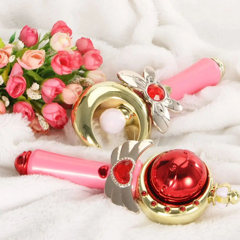 Girls’ Classic Flower Motif Glowing Magic Wand with Sound Effects - Party Favors, Imaginative Play Prop, Dress-Up & Roleplay Accessory, Glowing Wand