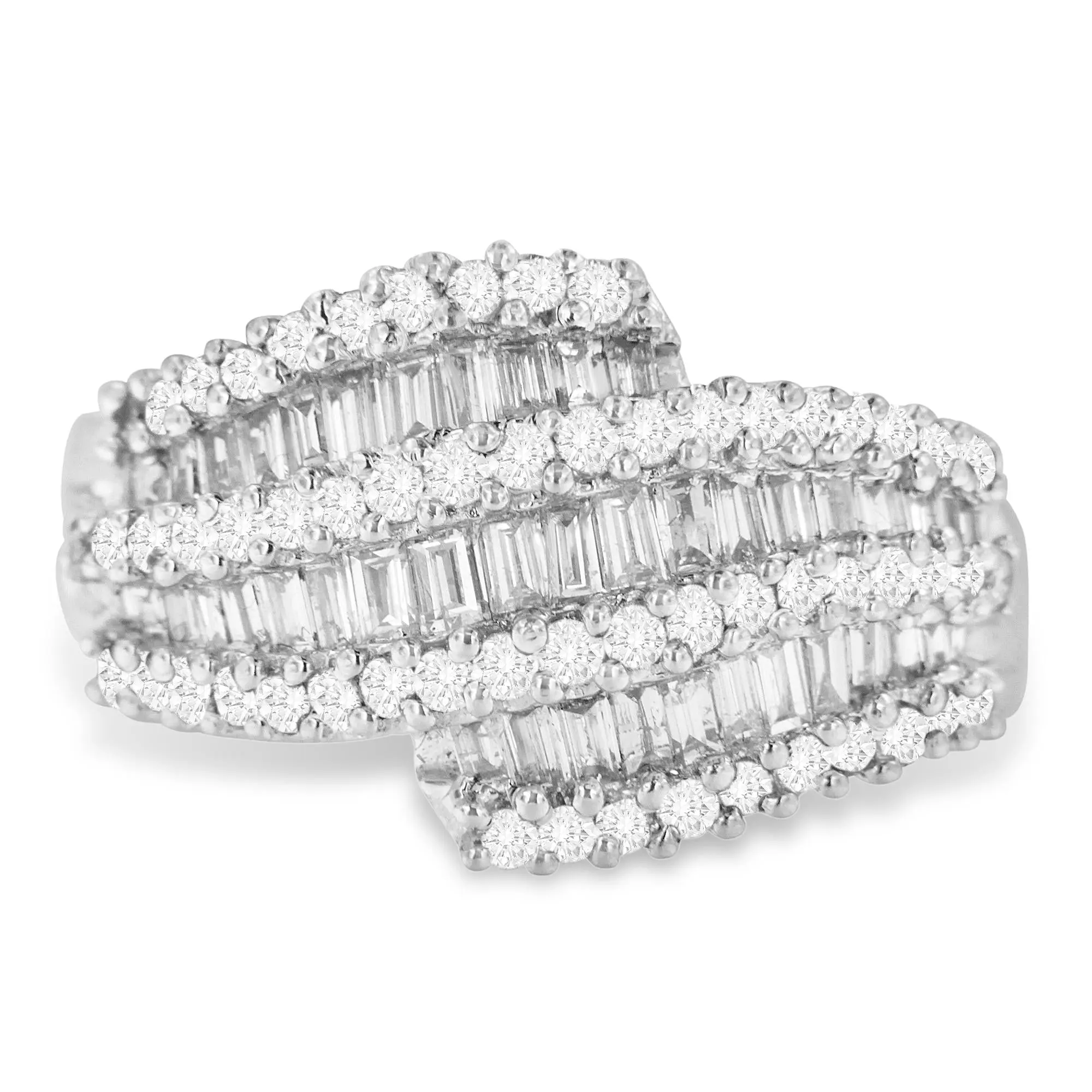 14K White Gold Diamond Cocktail Ring Band (1 3/4 Cttw, H-I Color, SI2-