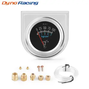 2" 52mm Mechanical Oil Press Gauge 0-100PSI/1-7kg/cm² Oil Pressure Press Car Meter Chrome Black