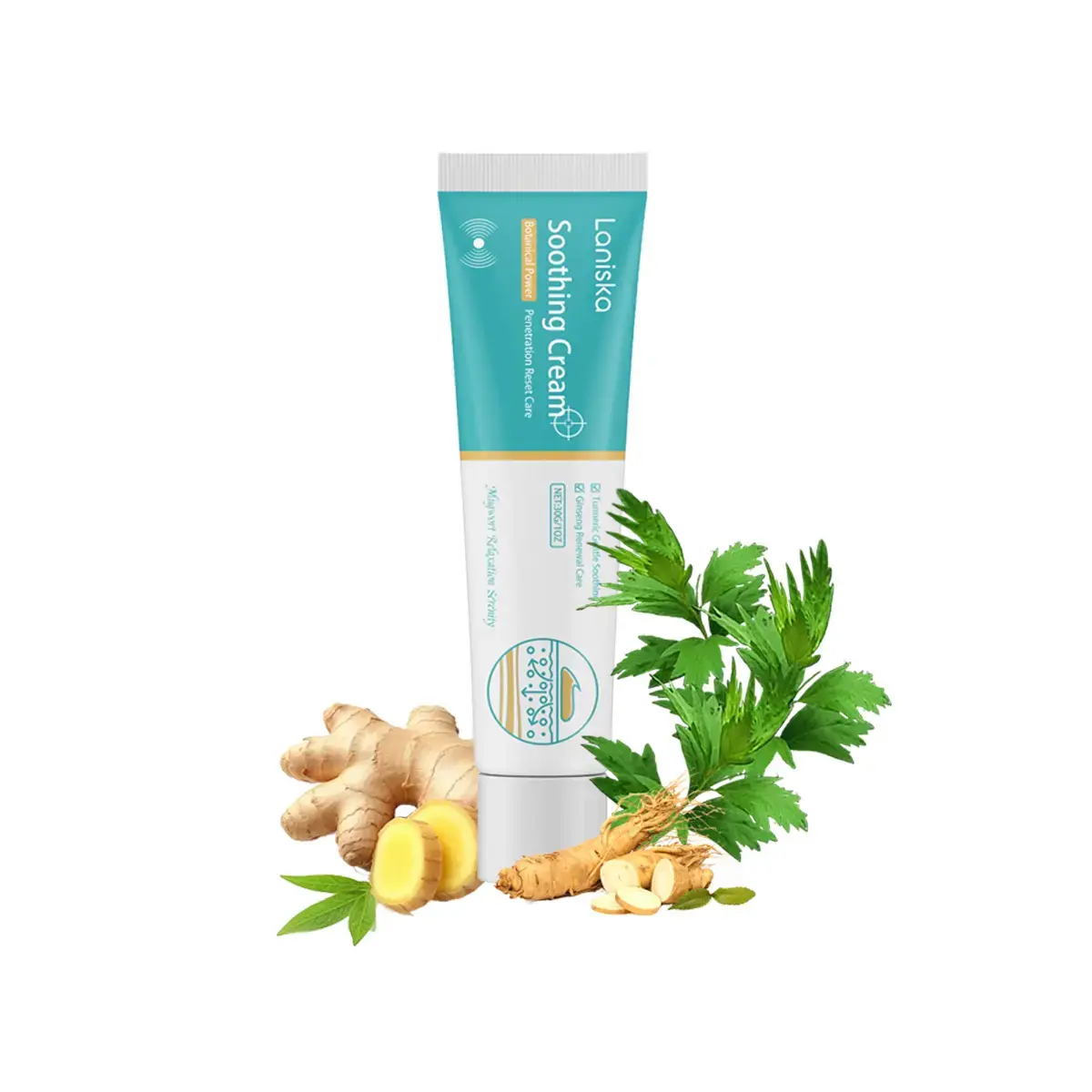 Laniska Soothing Herbal Varicose Veins Relief Cream - Smooth, Lightweight Ginseng Body Care Moisturizer for External Pain & Swelling Relief, Vein Repair & Massage Comfort - 30g