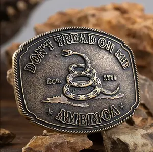 "Don't Tread on Me" Gadsden Flag Belt Buckle