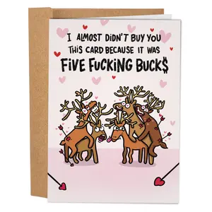 Funniest Valentine’s Day Card - Individual Funny Valentine’s Day Greeting Cards - Valentines Day Cards - Made in the United States