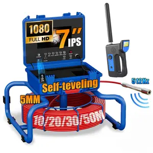 Sewer Camera with Locator 100ft 7" HD Screen Self Leveling Distance Counter Drain Pipe Inspection Camera Video Audio Recording Snake Camera with Light Included 32GB Card Automotive Scan Tool Automotive Oscilloscope Multimeters