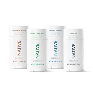 NATIVE Aluminum-Free Deodorant Stick Discovery Set – 4-Pack, 2.65 oz, 72HR Odor Protection