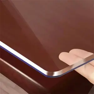 Multi-size transparent PVC plastic tablecloth cover, using real 1.5mm durable and environmentally friendly transparent plastic PVC material, suitable for antique wooden, granite or marble materials desks and office desks computer workbenches