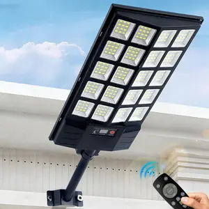 Outdoor solar street light, waterproof, motion sensor, with remote control, dusk-to-dawn solar light, suitable for courtyards, patios, and gardens