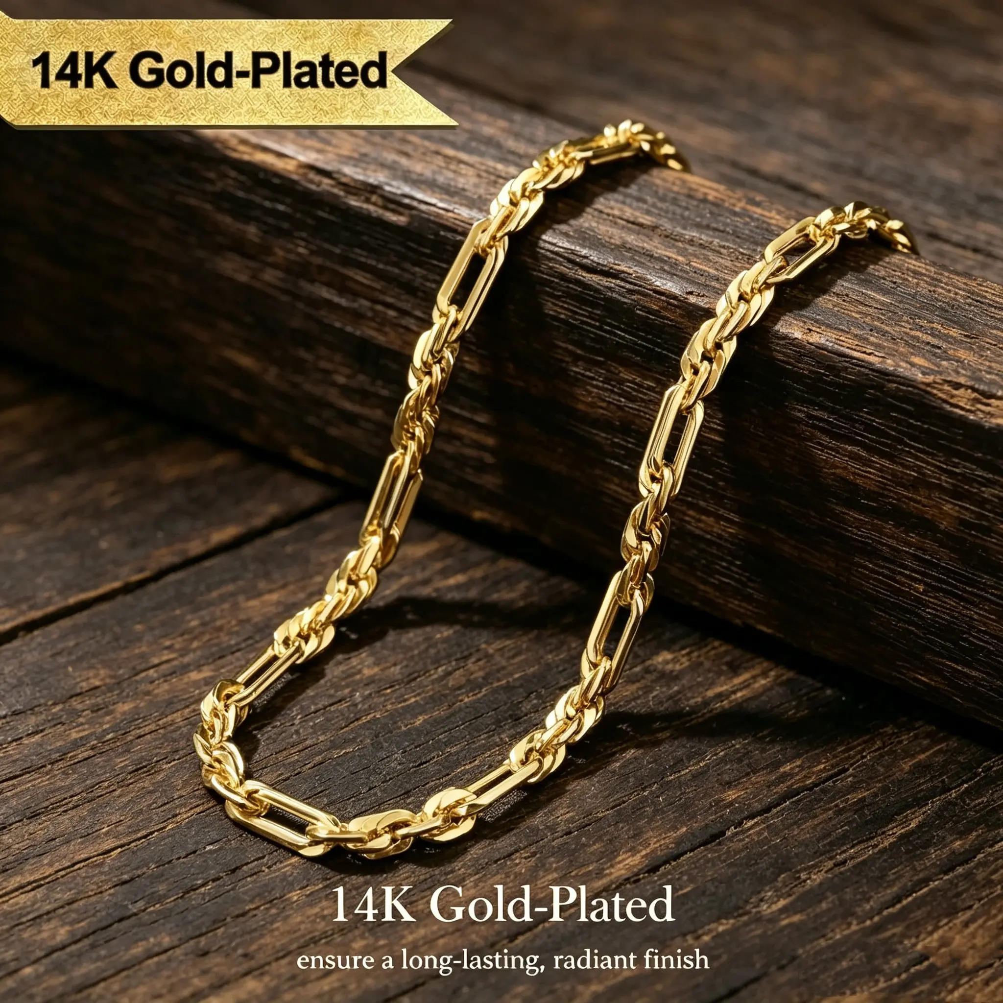 14K Real Gold-Plated Milano Rope Chain Necklace or Bracelet Italian style Waterproof Rust-resistant Hypoallergenic 5 mm wide Simple and stylish Suitable for men and women The Perfect Gift