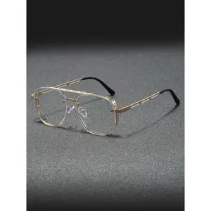 Men's Business - Style Metal Frame Eyeglasses, Classic Tortoise - Accent Top Bar Detail Eyeglasses for Daily Office Wear, Fashion Accessories for Social Occasions