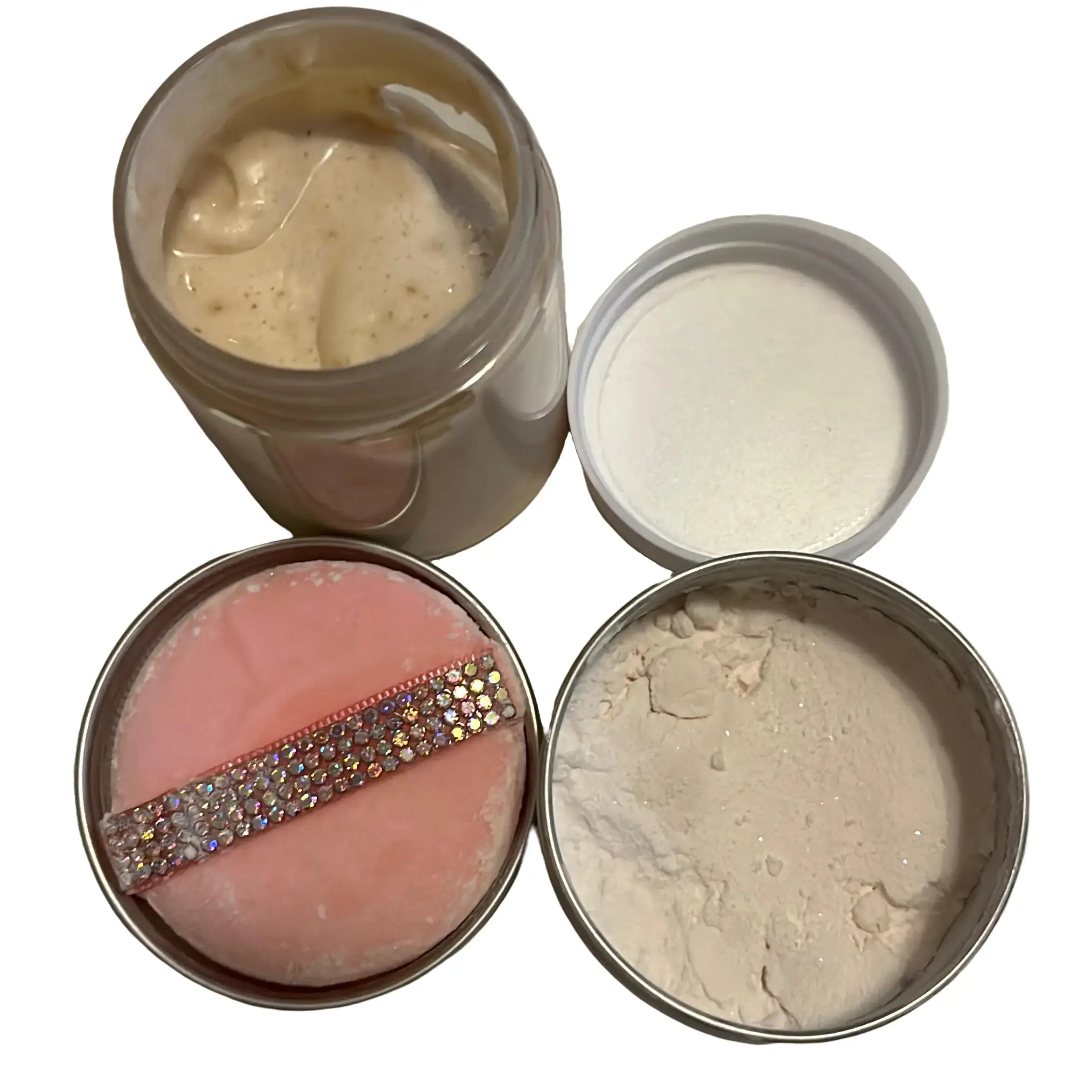 Sugar Salt Scrub & Dusting Powder Set - Exfoliating Sugar Scrub & Natural Dusting Powder for Body Care with Natural Ingredients - Scented