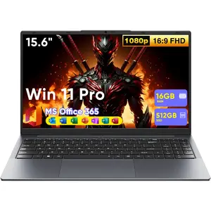 15.6" Win 11 Pro Laptop Core M3-8100Y 16GB RAM 512GB SSD FHD 1920x1080 Display Dual Band WiFi 5 BT5.0 Ultra-Thin Lightweight Notebook PC with MS Office 365