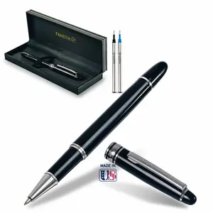 Fanstik Rollerball Black & Silver Pen