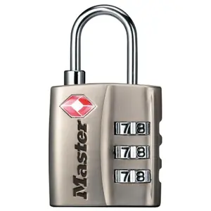 212 MAIN Metal Combination Lock - Durable, TSA-Accepted, Nickel Finish, Set-Your-Own, Airtravel Travel Accessories Luggage Padlock 4680DNKL