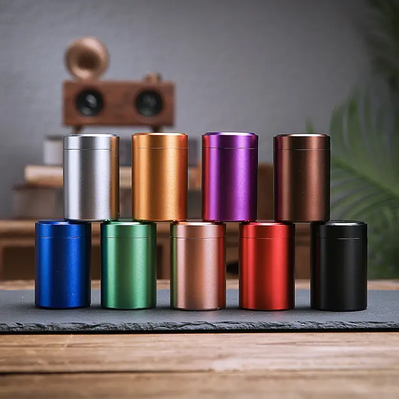 Fresh Lock Pro | Airtight Smell- Proof Stainless Steel Mini Canister- Tea, Coffee, Herbs & Spice Storage Jar